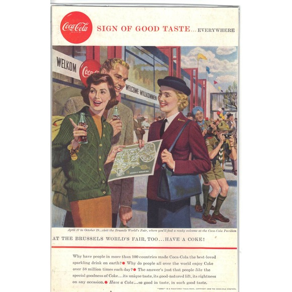 Vintage 1958 Coca-Cola Print Ad - Picture 1 of 1